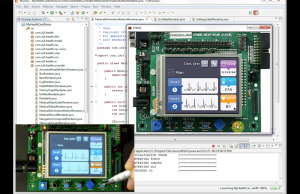 MicroEJ GUI Demo for a Medical Device