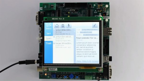 Email Client Java App Embedded Into a STM32F434 Board