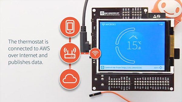 [DEMO] Wifi Smart Thermostat with ESP32, AWS and MicroEJ