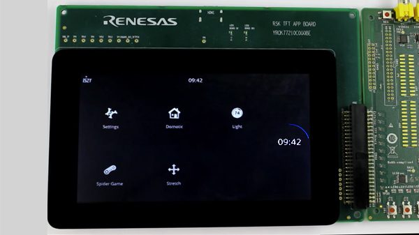 [DEMO] MicroEJ Embedded GUI demo running on Renesas RZ 32-bit MPU based on Cortex-A9